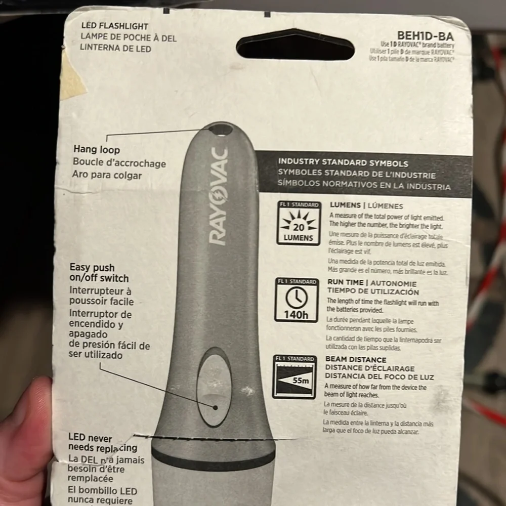 Ray-O-Vac LED flashlight New in package BEH1D-BA